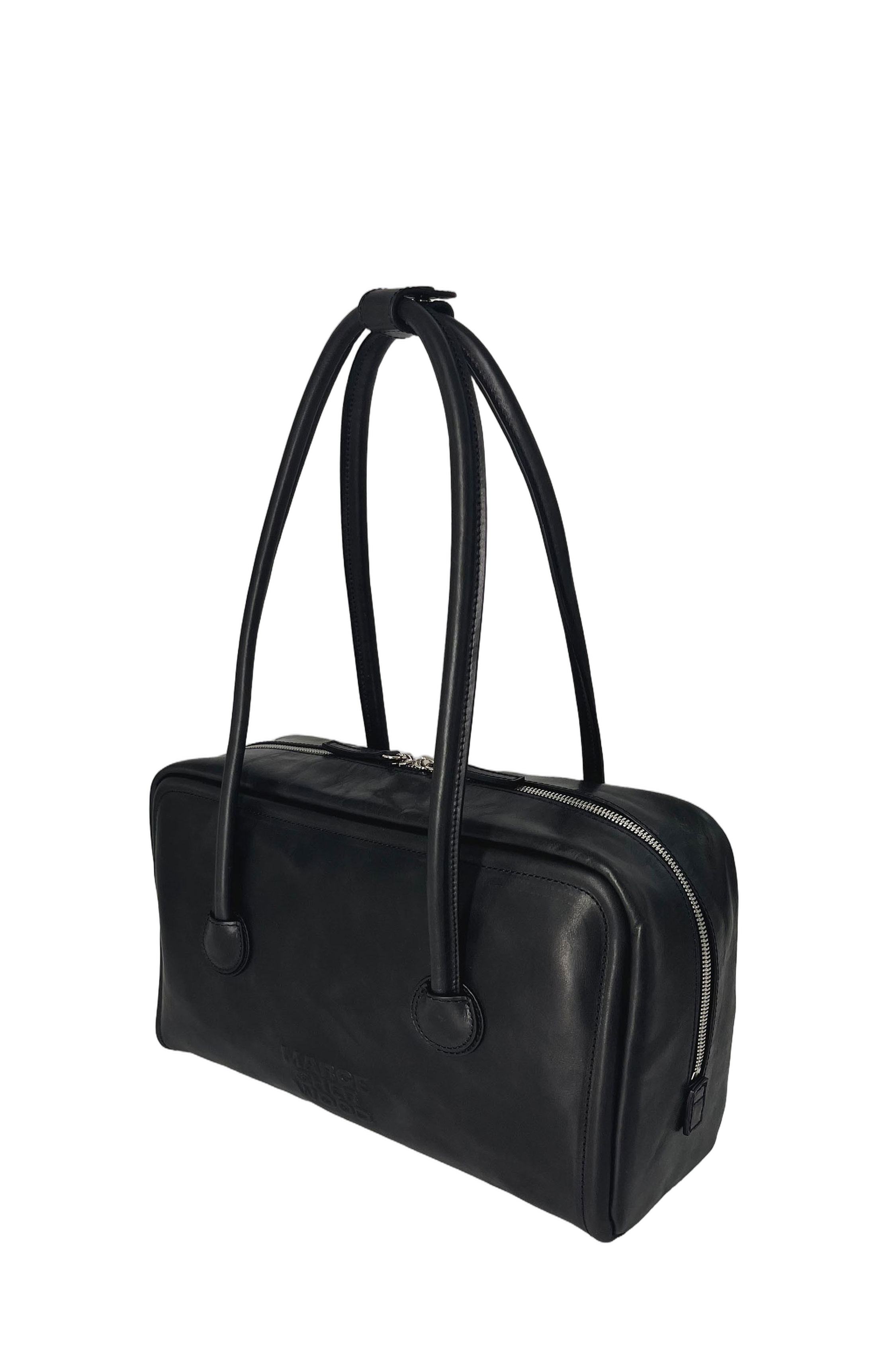 Soft Boston Leather Handle Bag