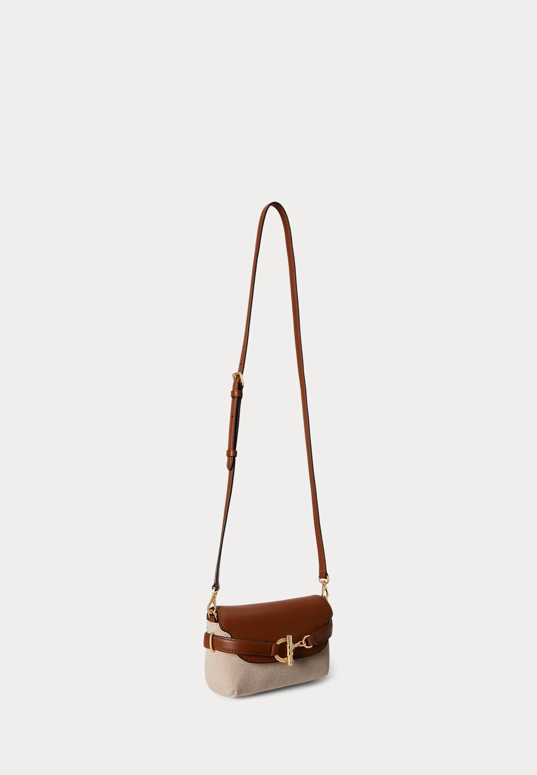 Structured Shoulder Bag with Smooth Leather Flap