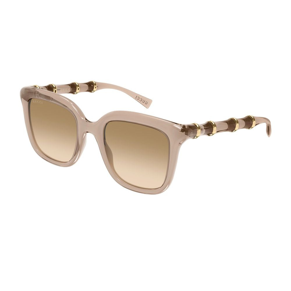 Butterfly-Shaped Transparent Acetate Sunglasses with Bamboo Motif GG2058S Linea Sign