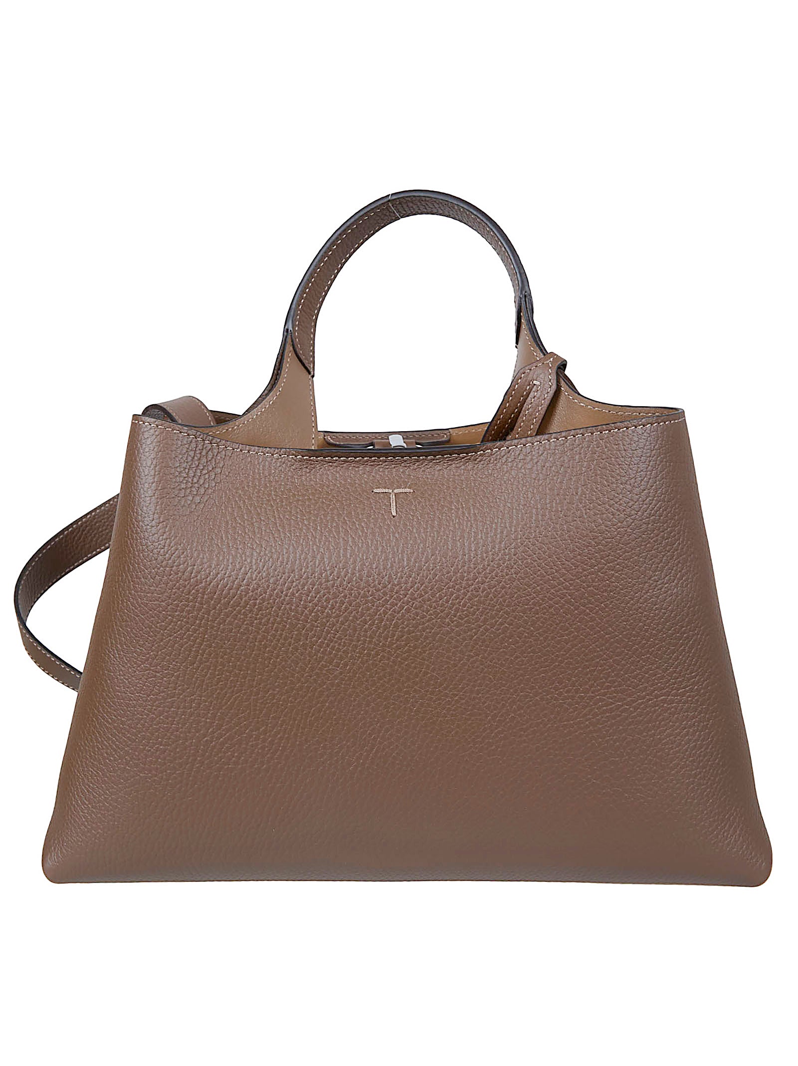 Soft Leather Bag with Iconic T-Detail