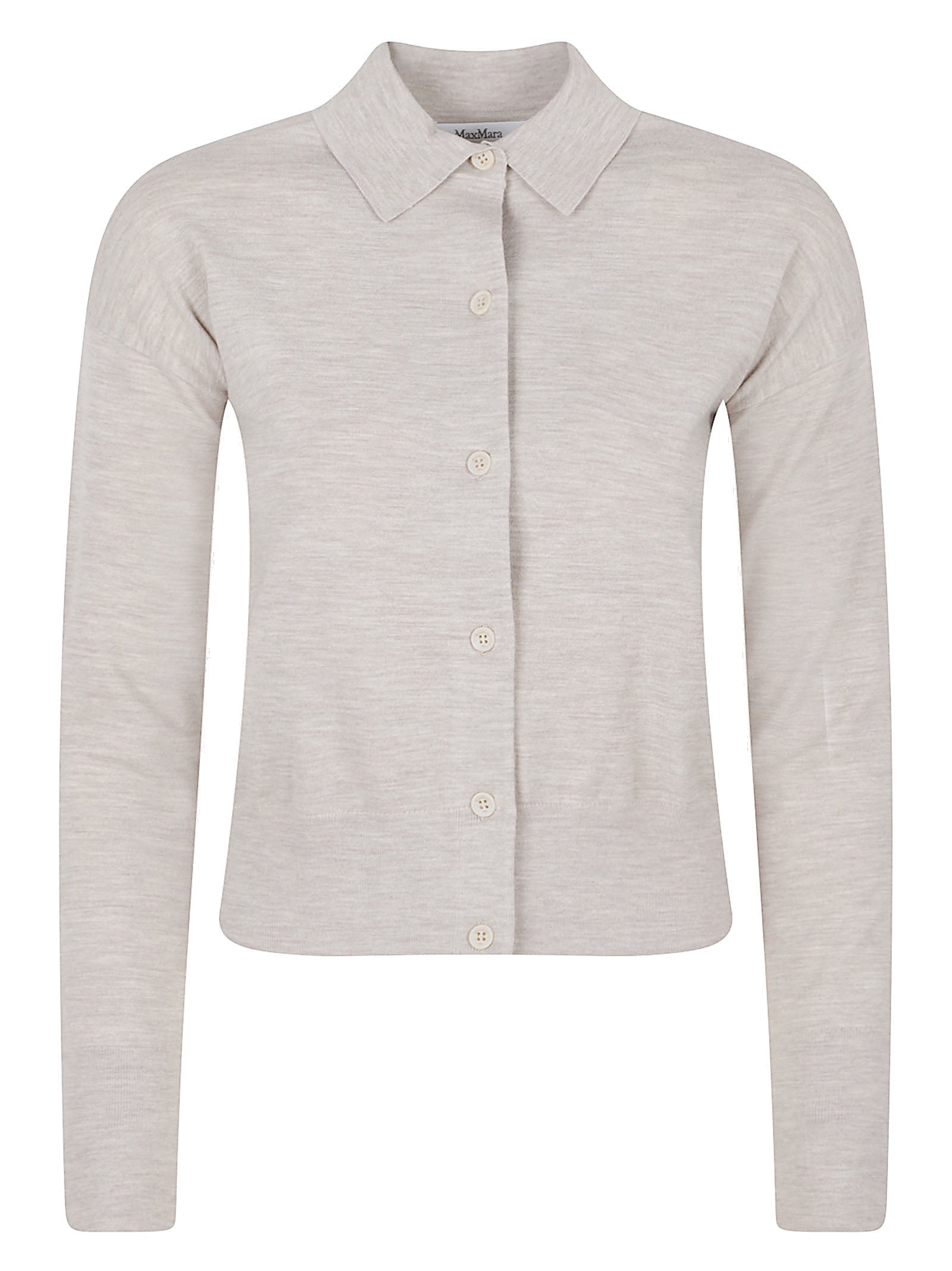 Classic Cardigan With Shirt Collar