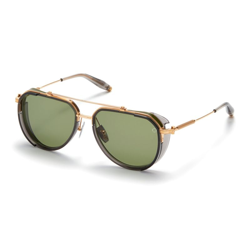 Echo Aviator-Inspired Sunglasses with Gold Accents
