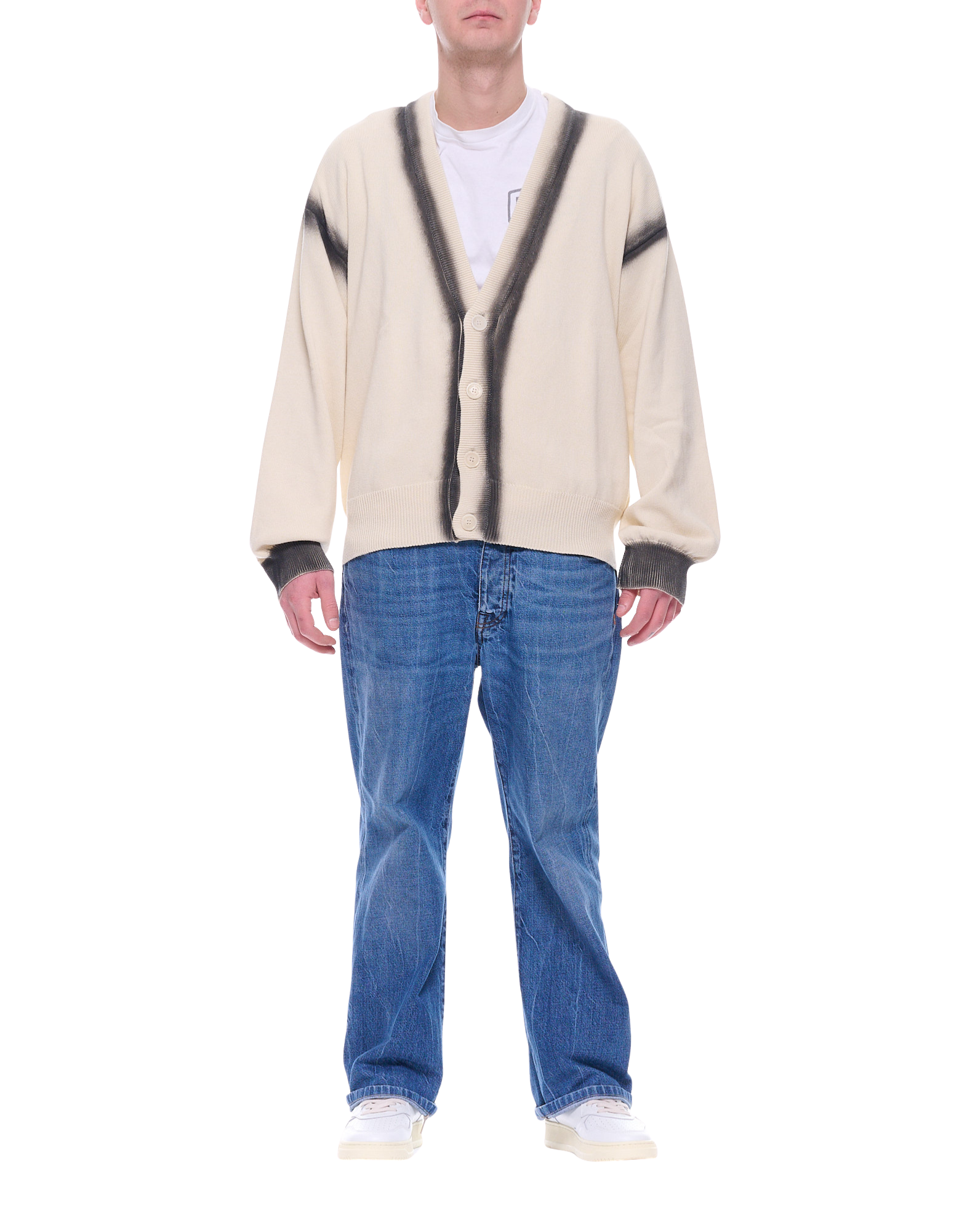 Men’S Cardigan With Contrast Trim
