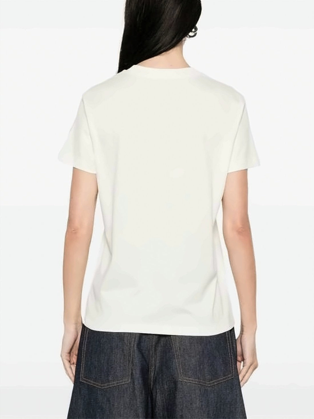 Short-Sleeved Cotton T-Shirt with Embossed Logo
