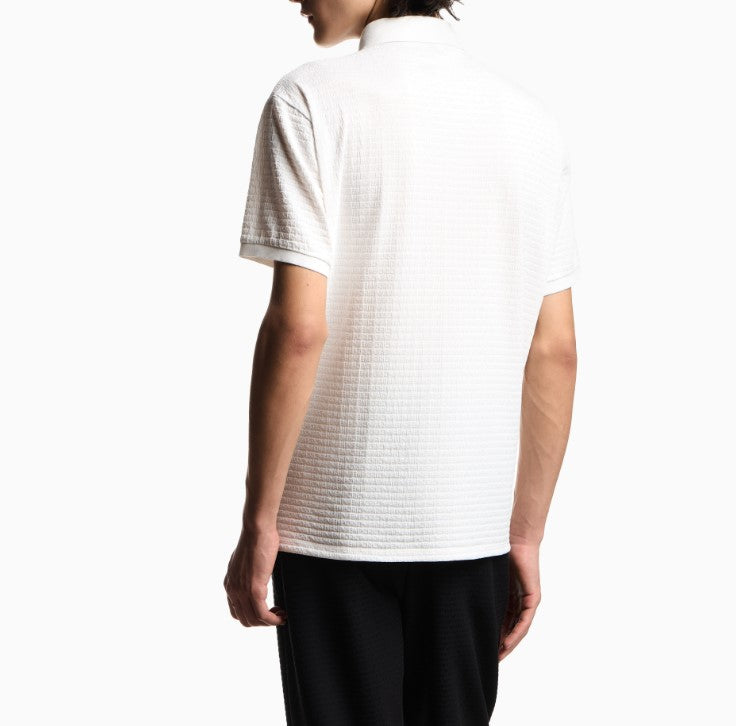 Jacquard Jersey All Over Lettering Polo