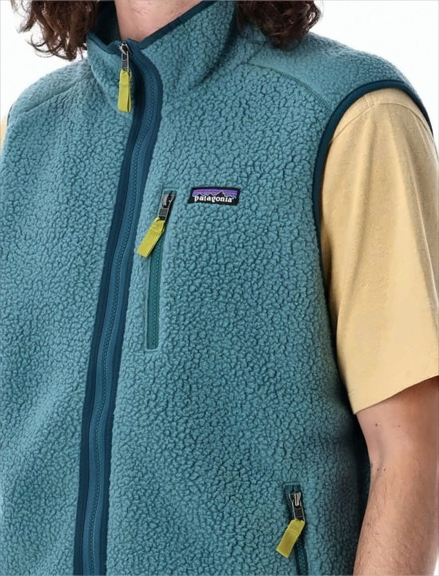Relaxed-Fit Fleece Vest with Full Front Zipper