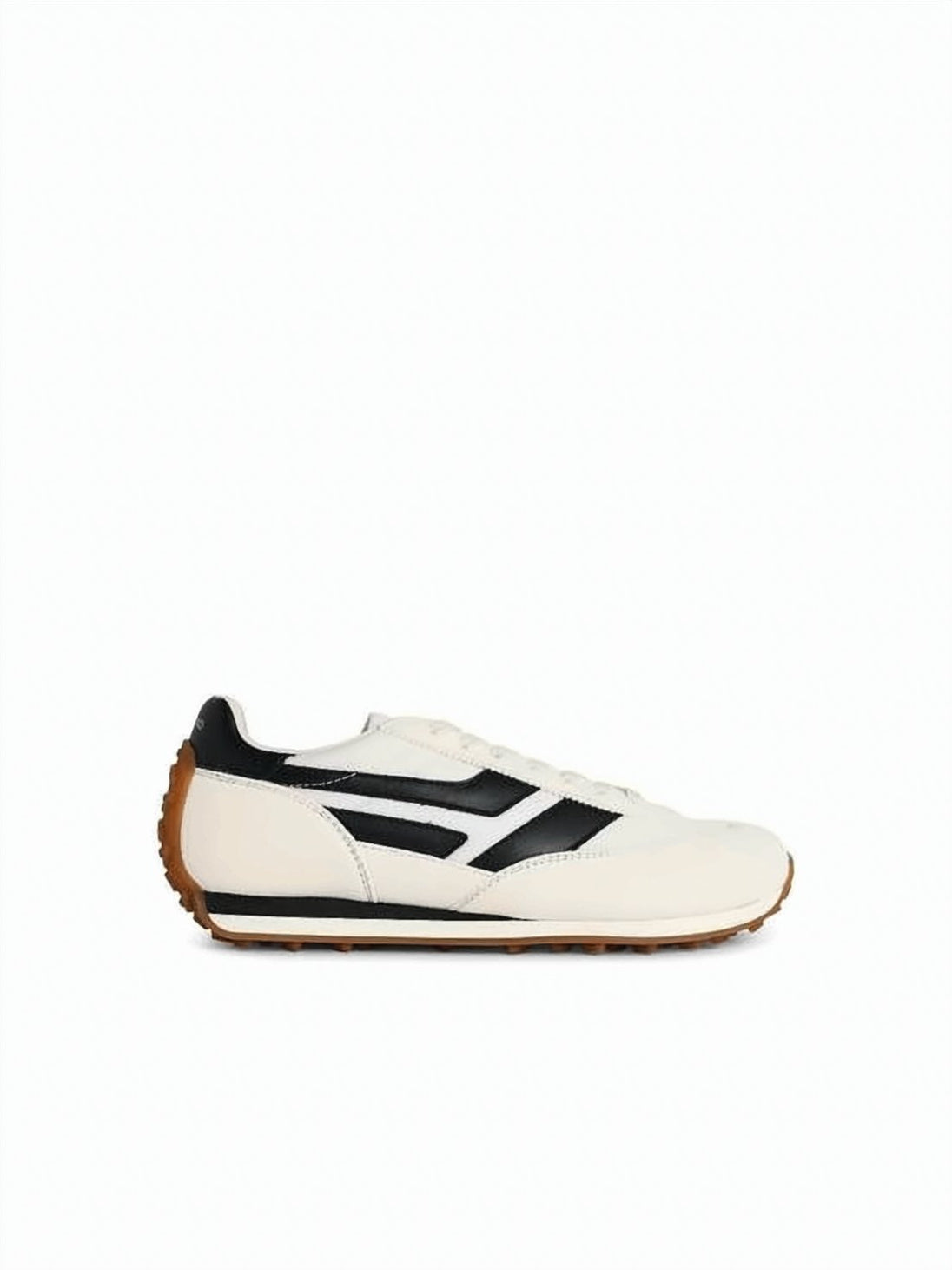 White Sneaker With Contrasting Side Stripes
