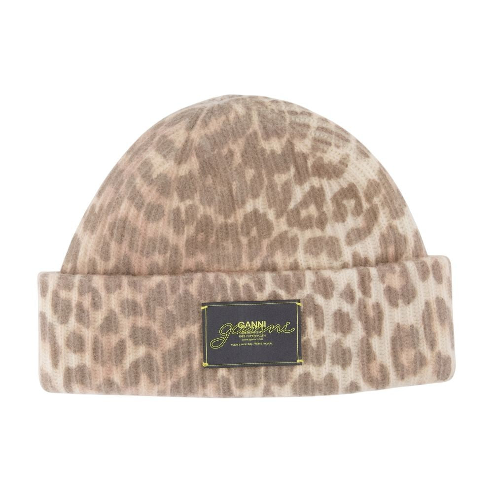 Graphic Leopard Beanie - Wool - Printed