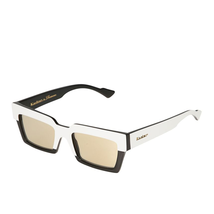 Smart Bold Rectangular Black and White Sunglasses