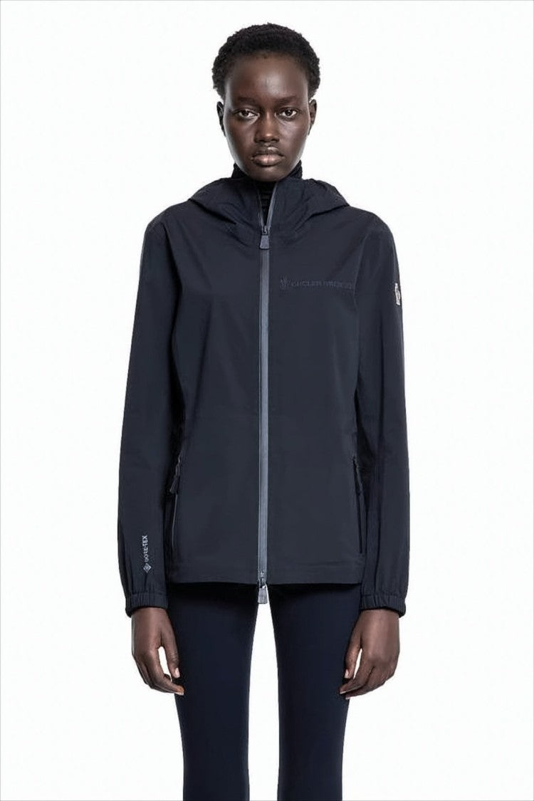 Black Moncler Jacket with Hood