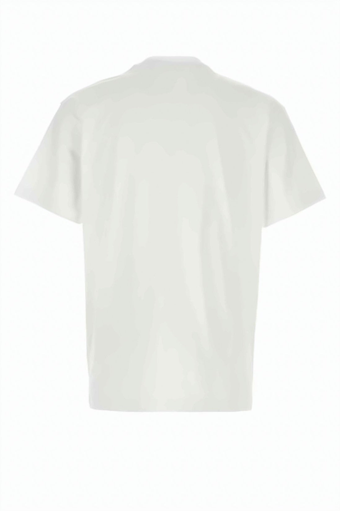Short-Sleeved White T-Shirt with Horizontal Stripe