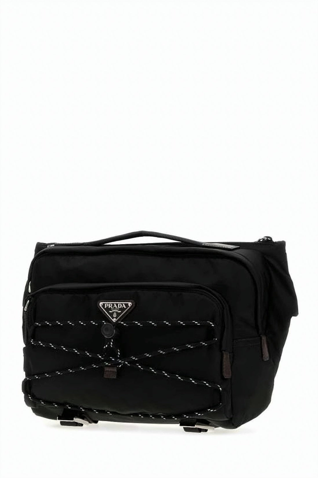 Black Speedlock Nylon Leather Shoulder Bag