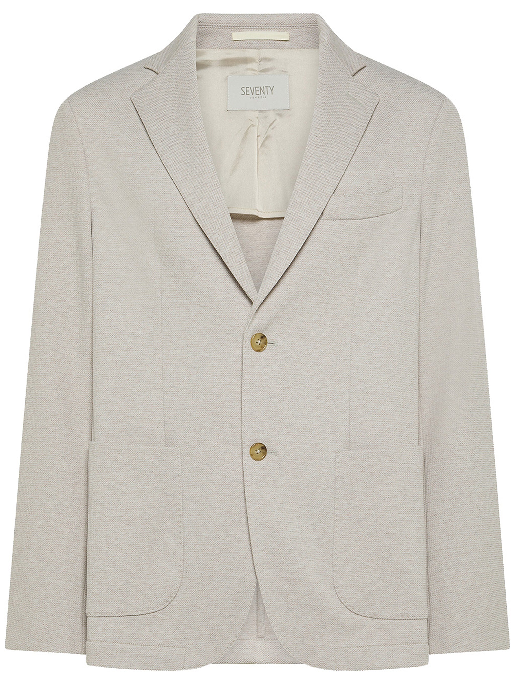 Light Beige Tailored Casual Blazer Jacket