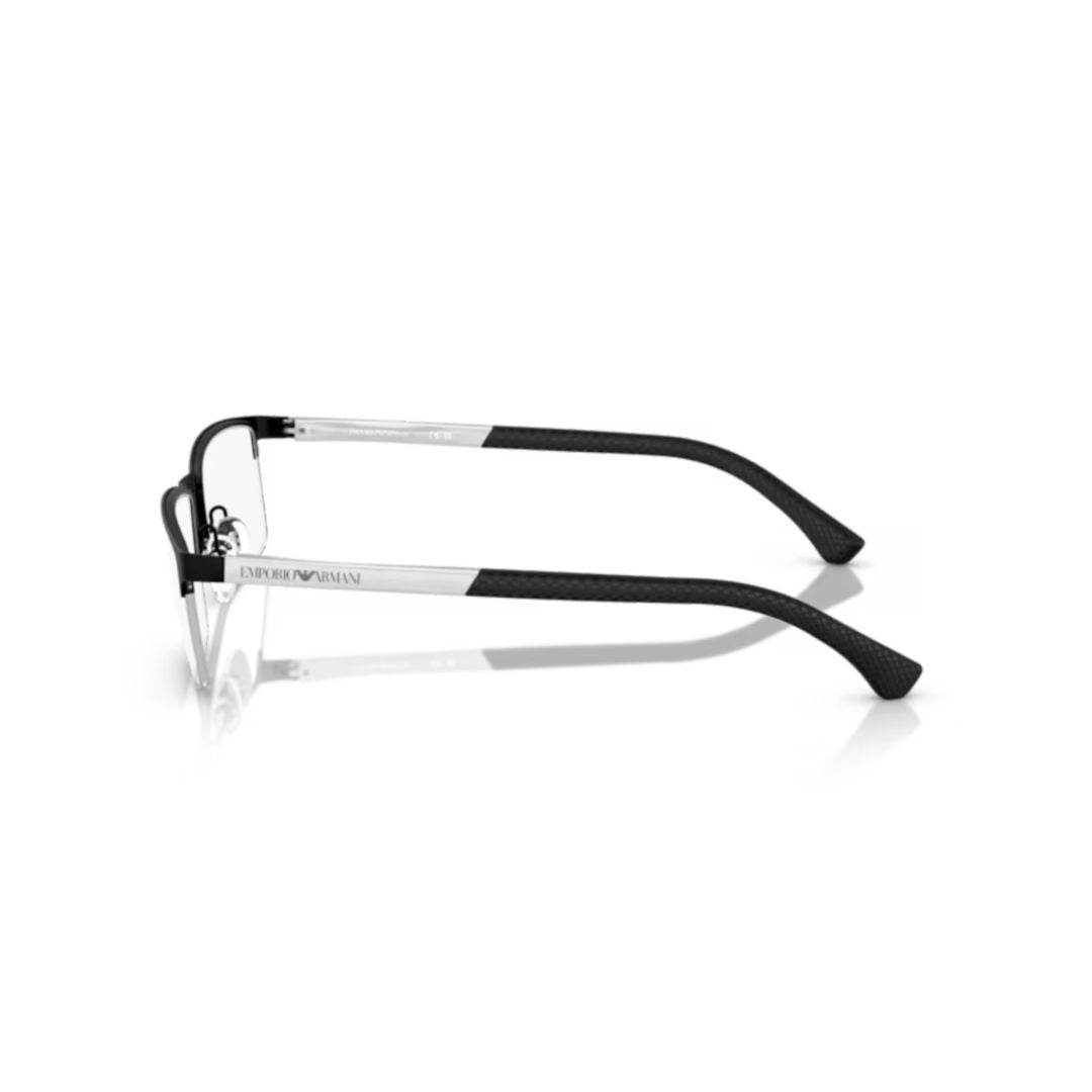 0ea1041 Rectangular Semi-Rimless Eyeglasses with Textured Temples