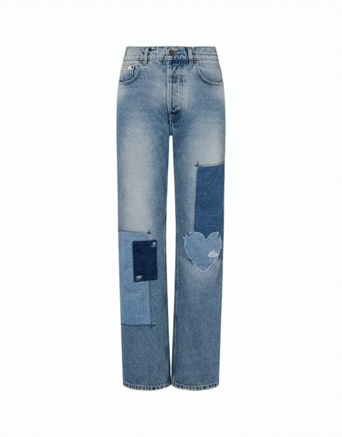 Relaxed Straight-Leg Denim Pants