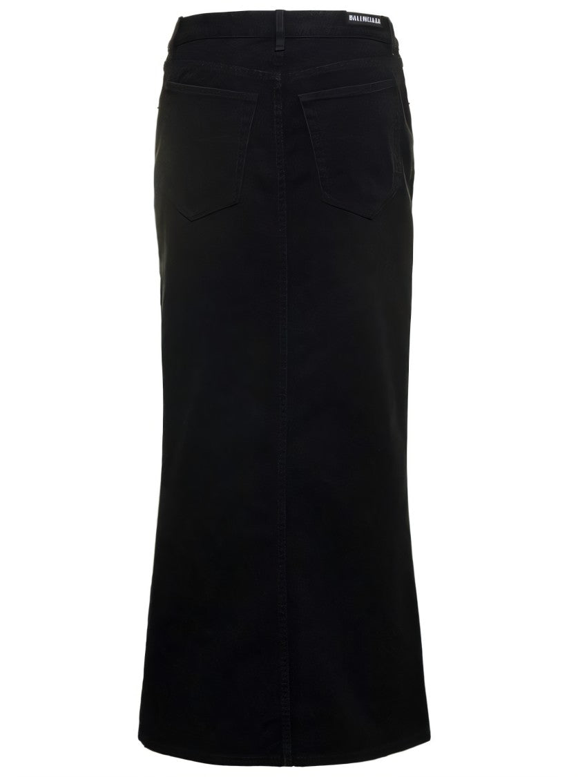 Form-Fitting Midi Skirt With Front Slit
