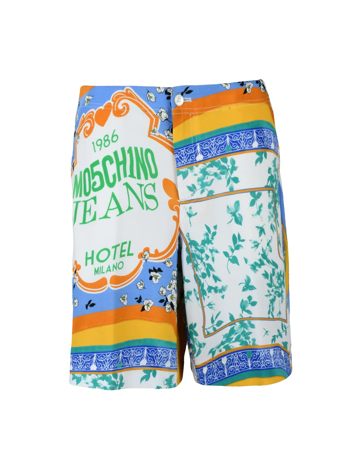Multicolor Crêpe Viscose Women Bermuda Shorts