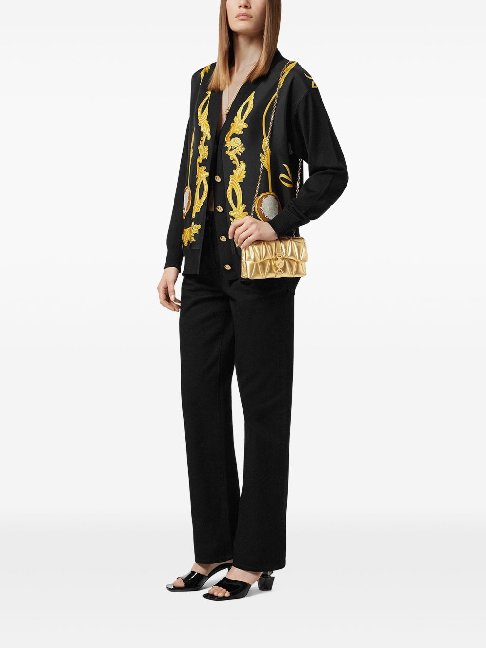 Quilted Gold Lambskin Bag
