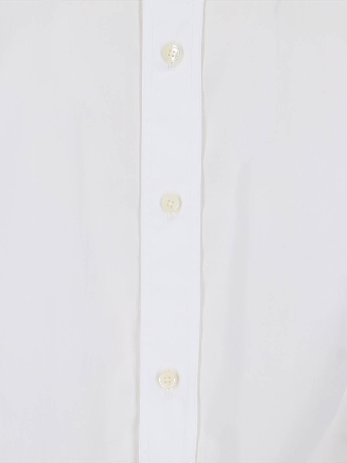 White Minimalist Pointed Collar Cotton Shirt
