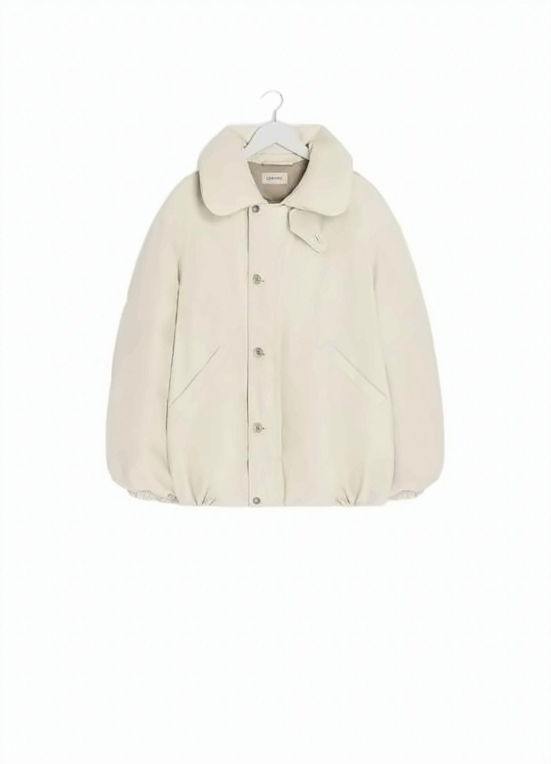 Padded Bomber Jacket with Rounded Collar