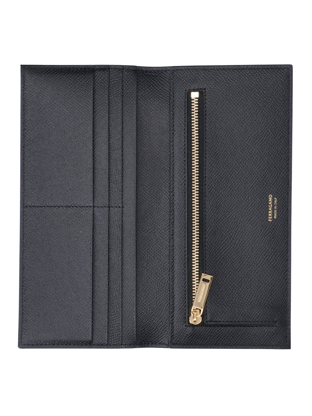 Black Compact Minimalist Smooth Leather Wallet