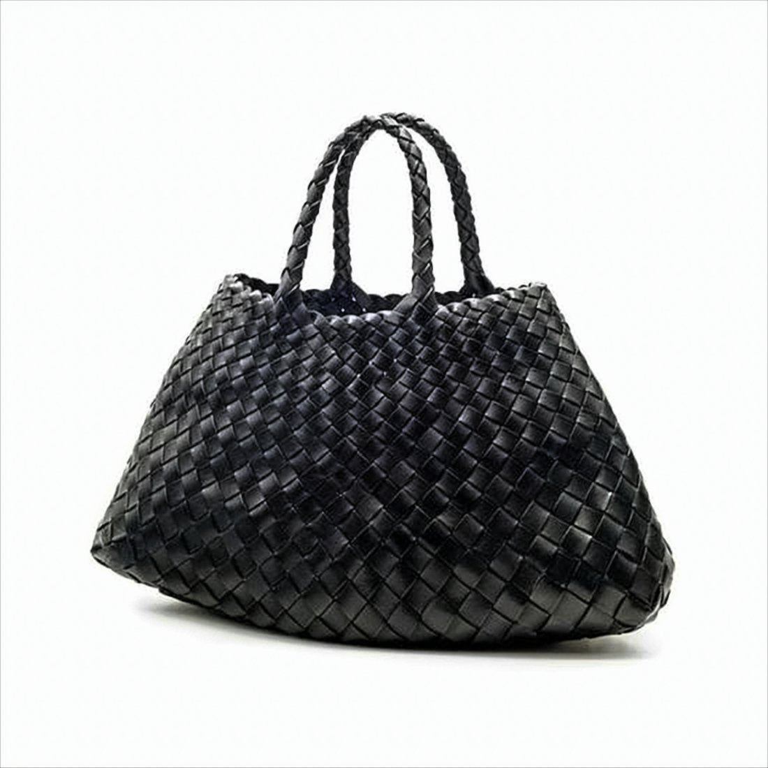 Woven Buffalo Leather Tote Bag