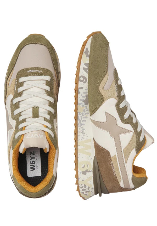 Technical Fabric and Suede Sneakers