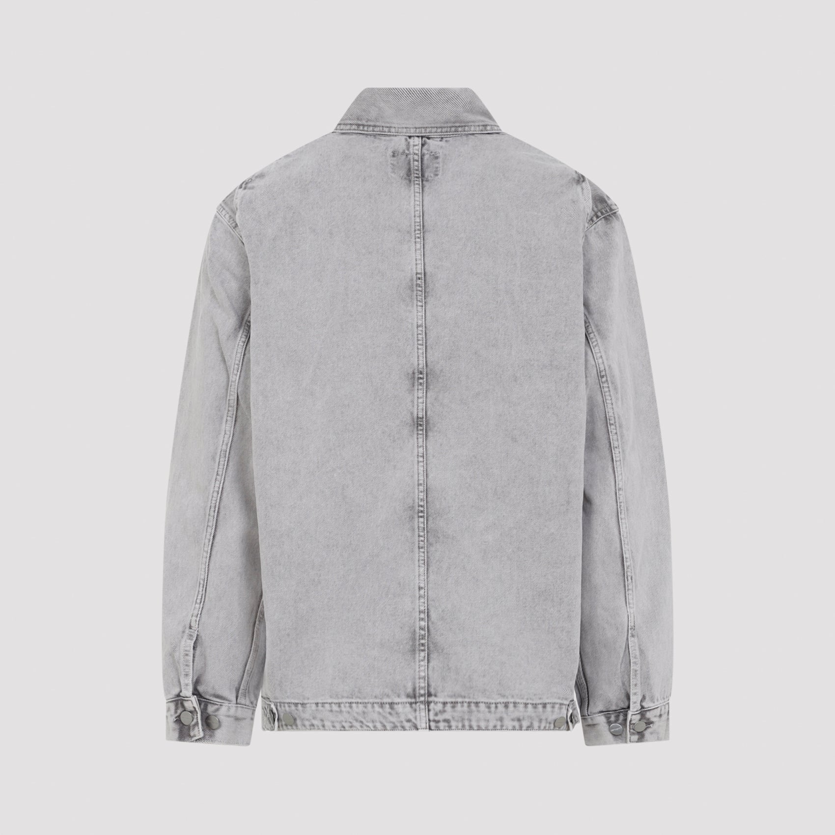 Rugged Grey Cotton Utility Jacket