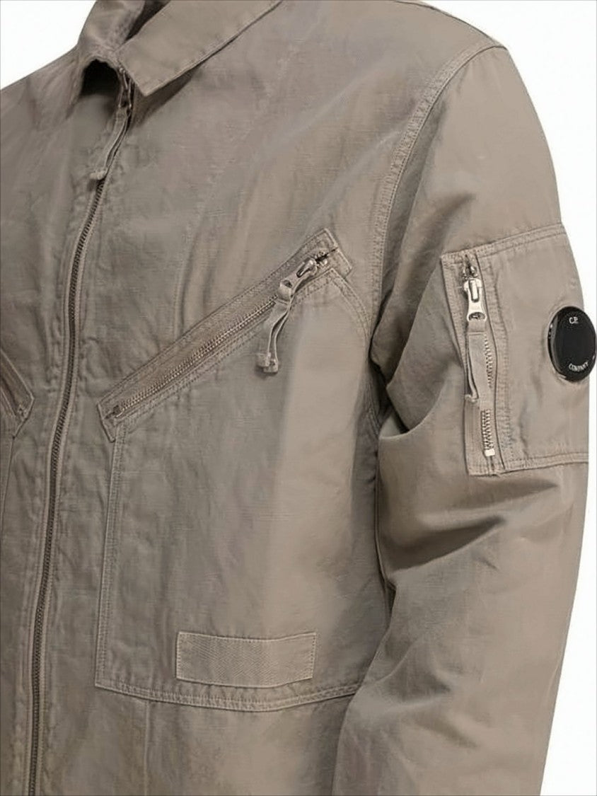 Lightweight Cotton-Linen Jacket with Classic Collar
