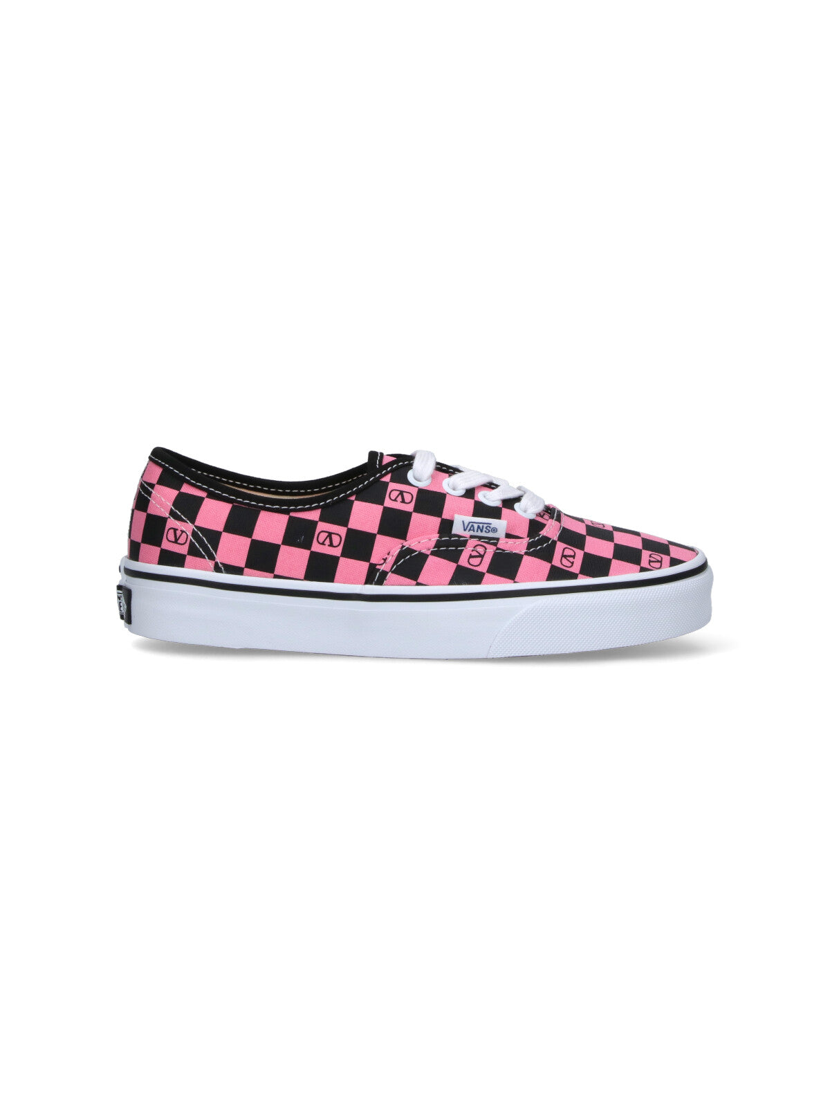 Low-Top Sneakers with Checkerboard Pattern