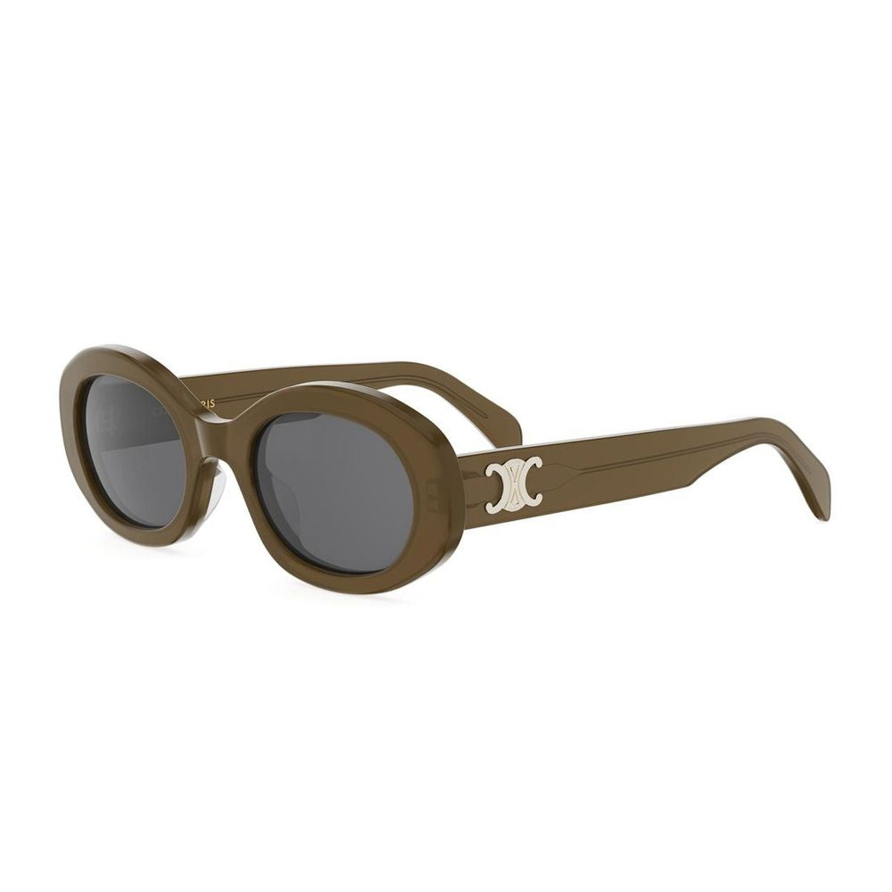 Cl40194U Triomphe Oval Acetate Sunglasses