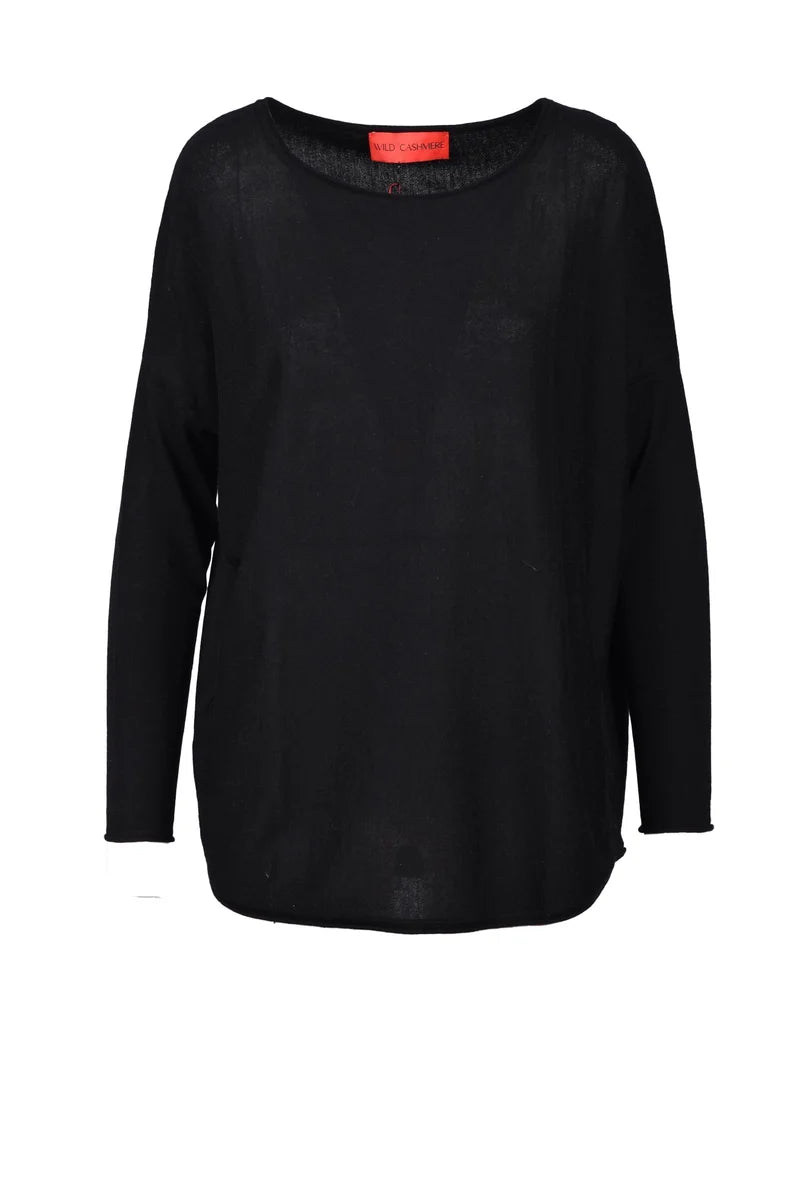 Silk and Cashmere Sweater - Black