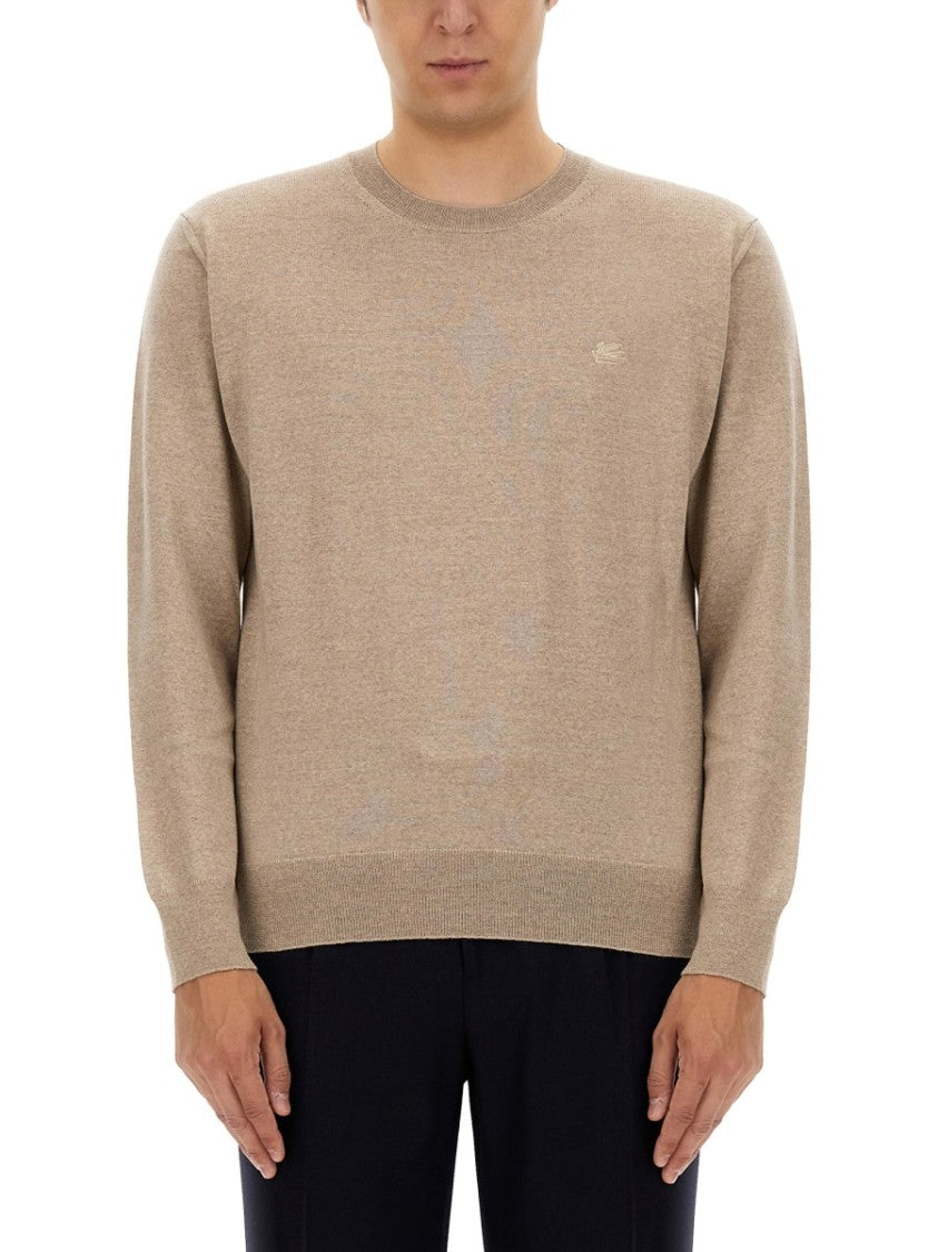 Crew Neck Wool Jersey
