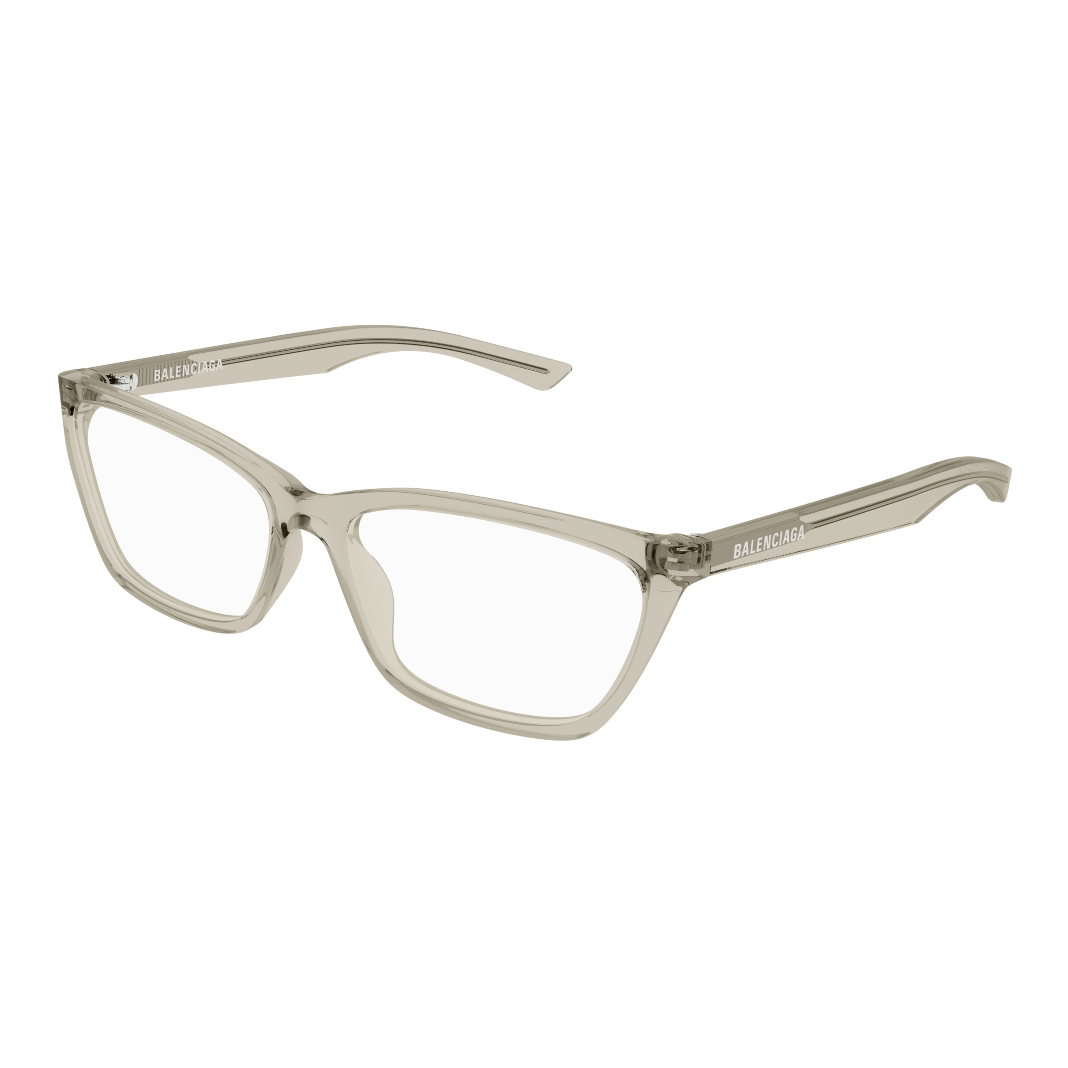 Bb0406o Translucent Smoky Taupe Rectangular Frame Eyeglasses