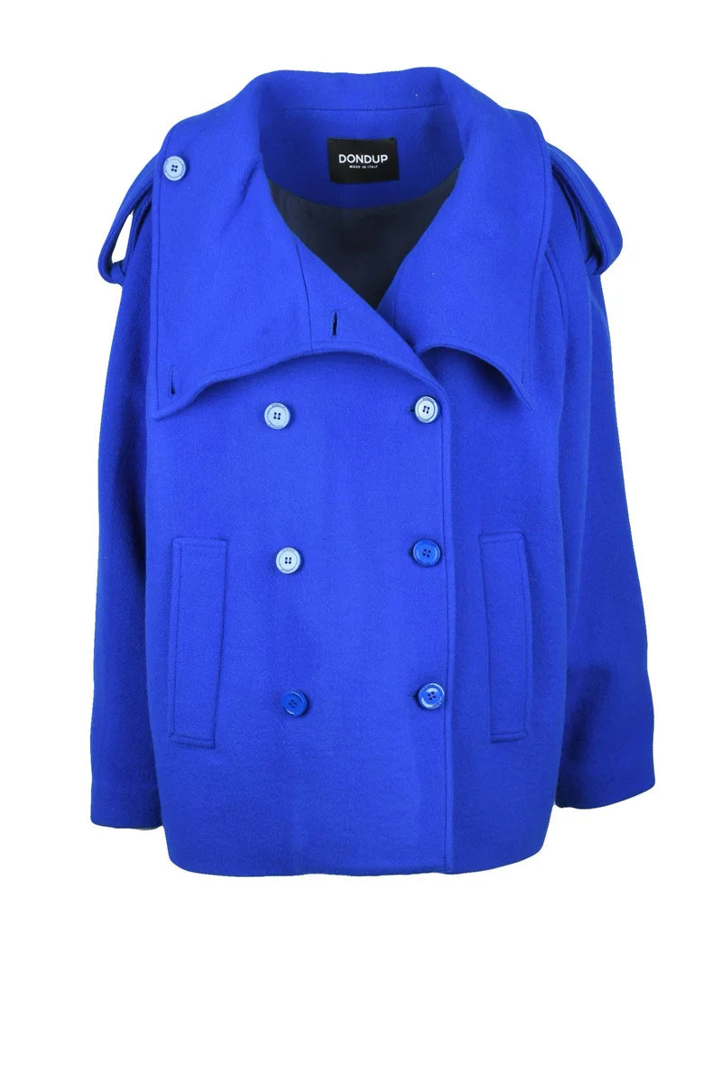 Double-Breasted Wool Cashmere Coat - Royal Blue