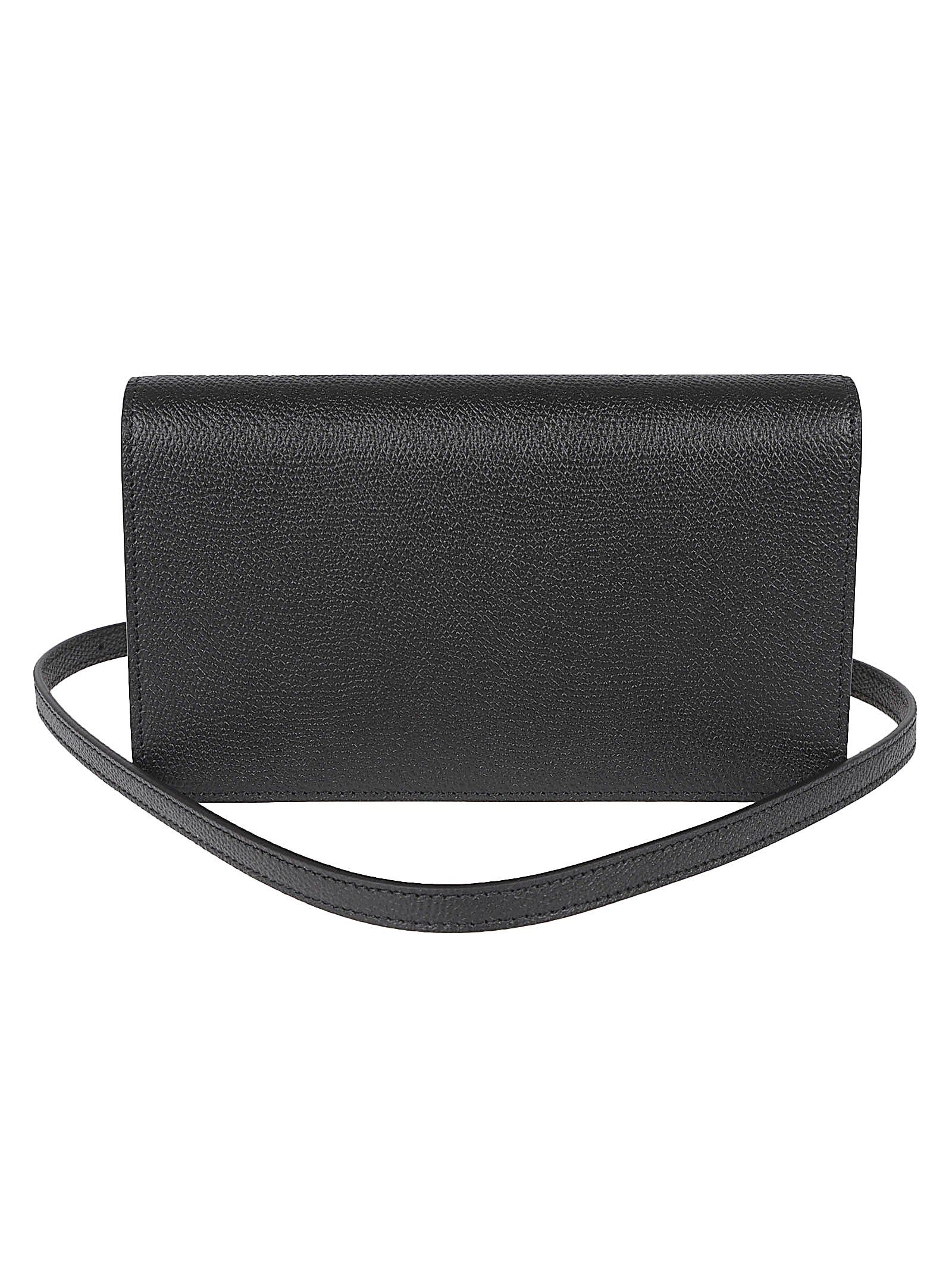 Textured Leather Handbag With Magnetic Closure