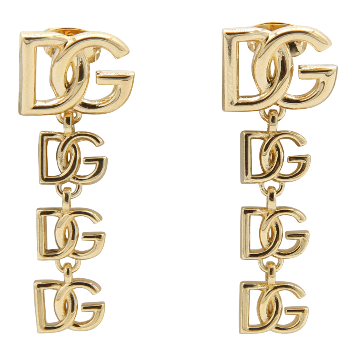 Cascading Double-Letter Motif Earrings