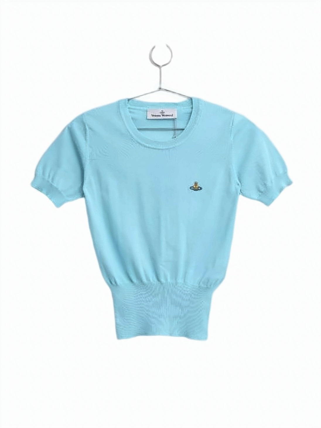 Short-Sleeved Fitted Knit Top