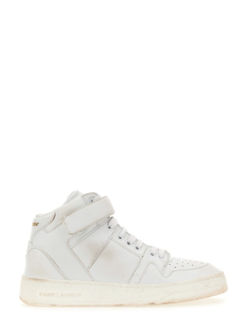 Lax High-Top Sneakers With Délavé Effect
