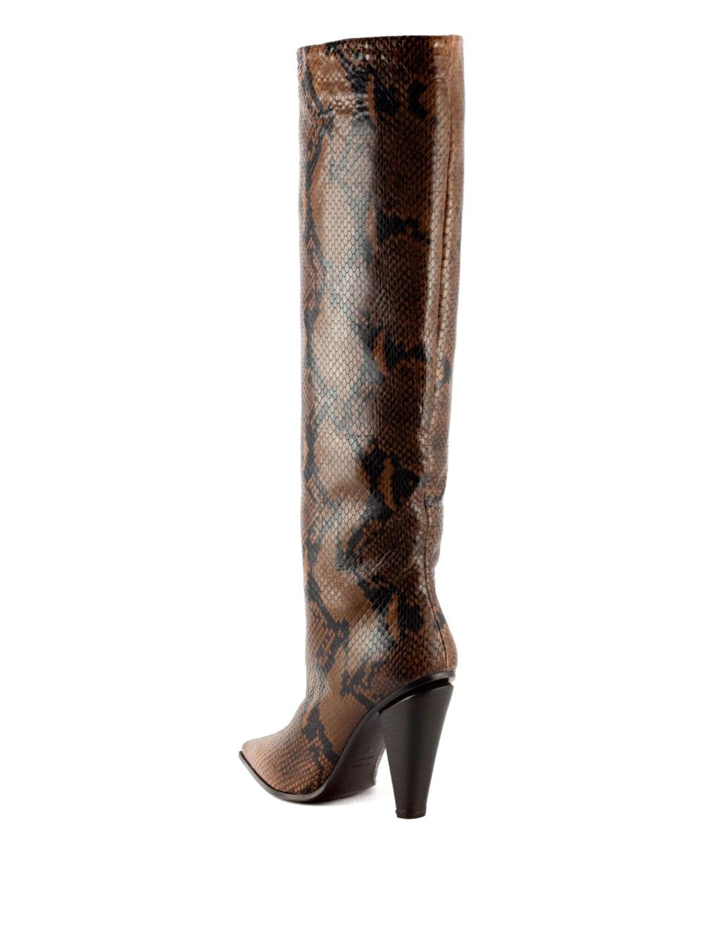 Textured Snakeskin Tall Boots