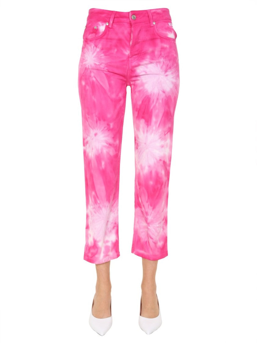 Tie-Dye Cropped Jeans