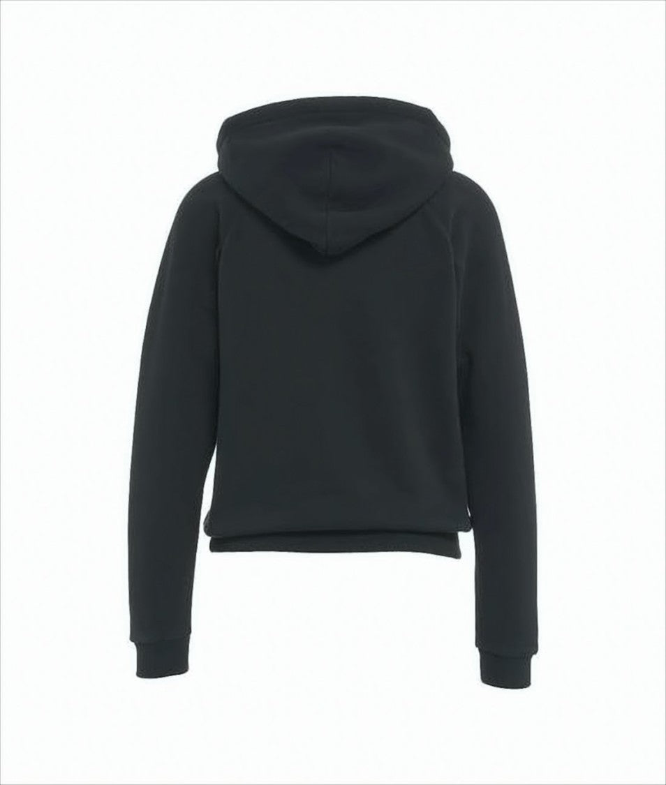 Classic Black Hoodie with Logo Detail