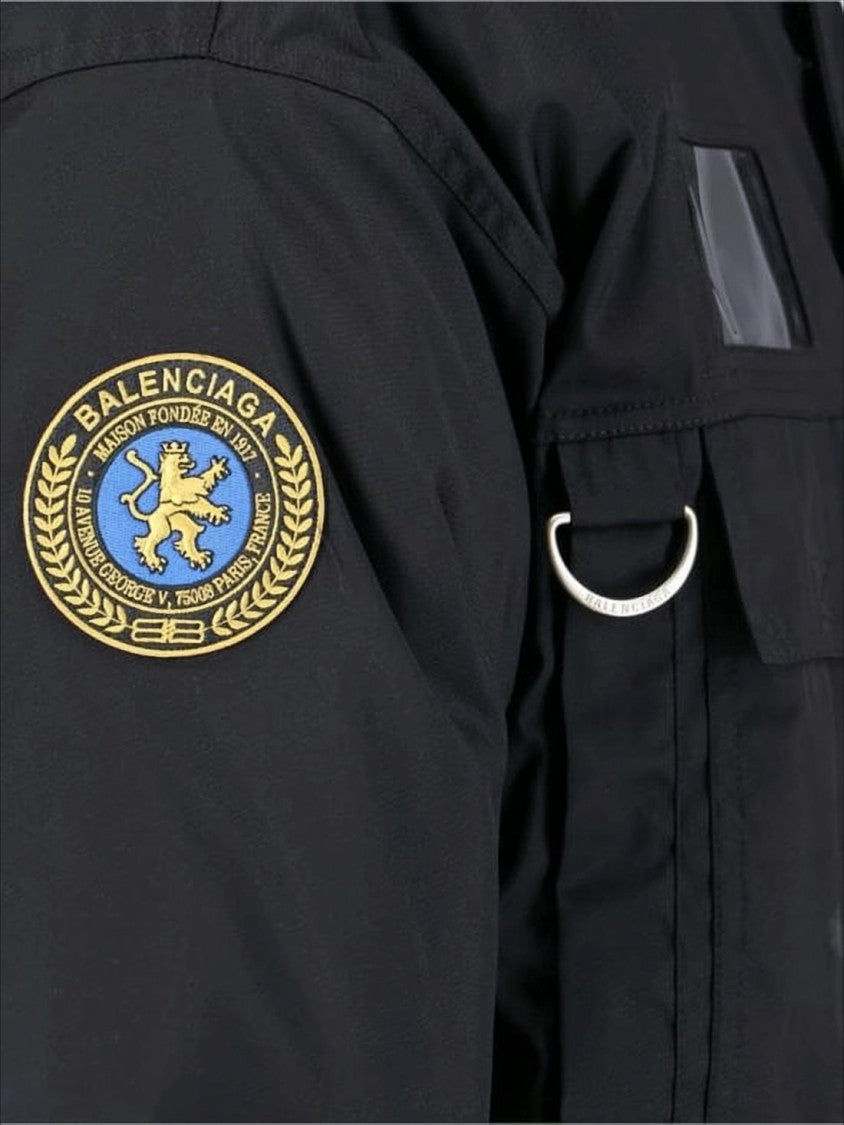 Down Jacket with Detachable Fur-Trimmed Hood