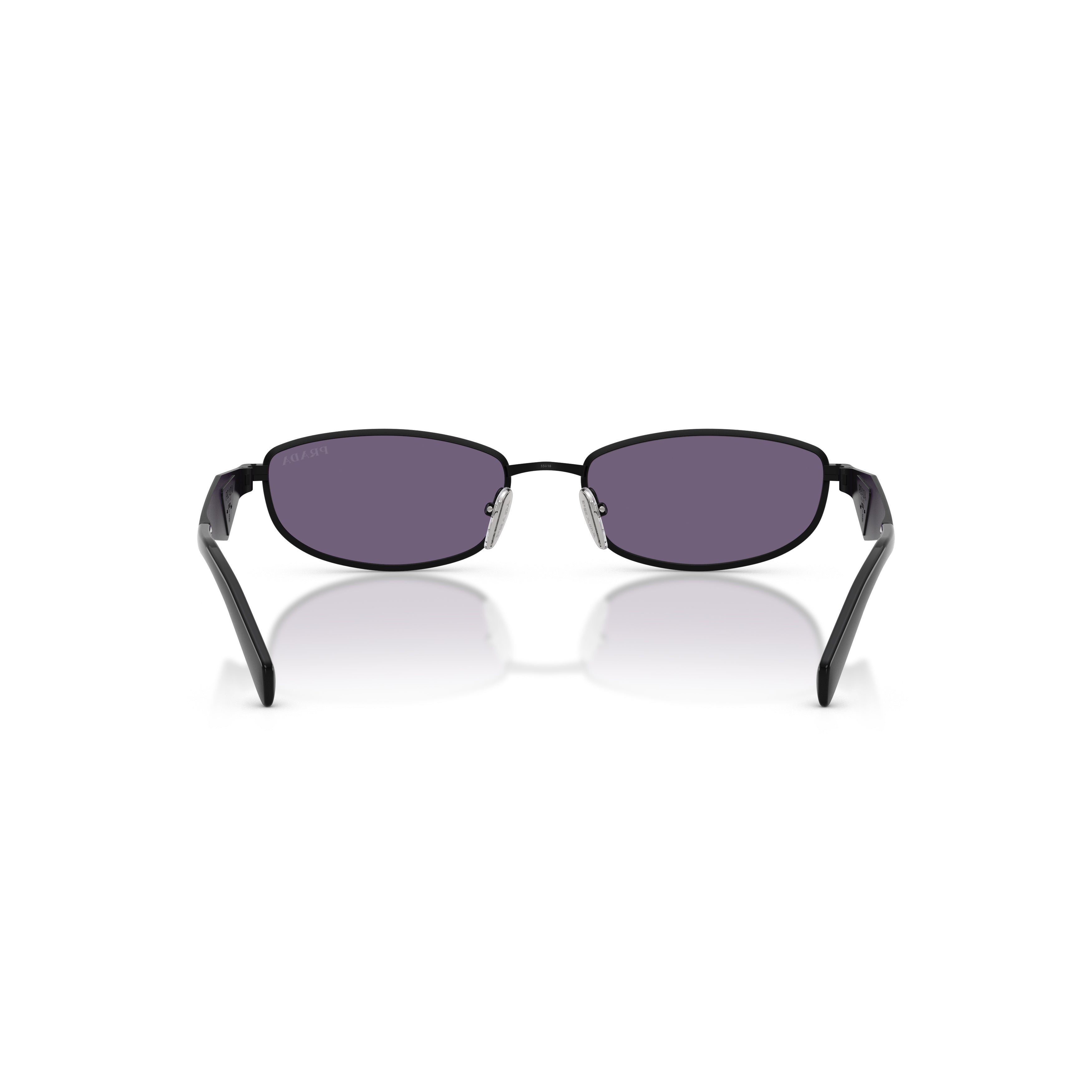 0pr D51s Black Rectangular Metal Frame Sunglasses