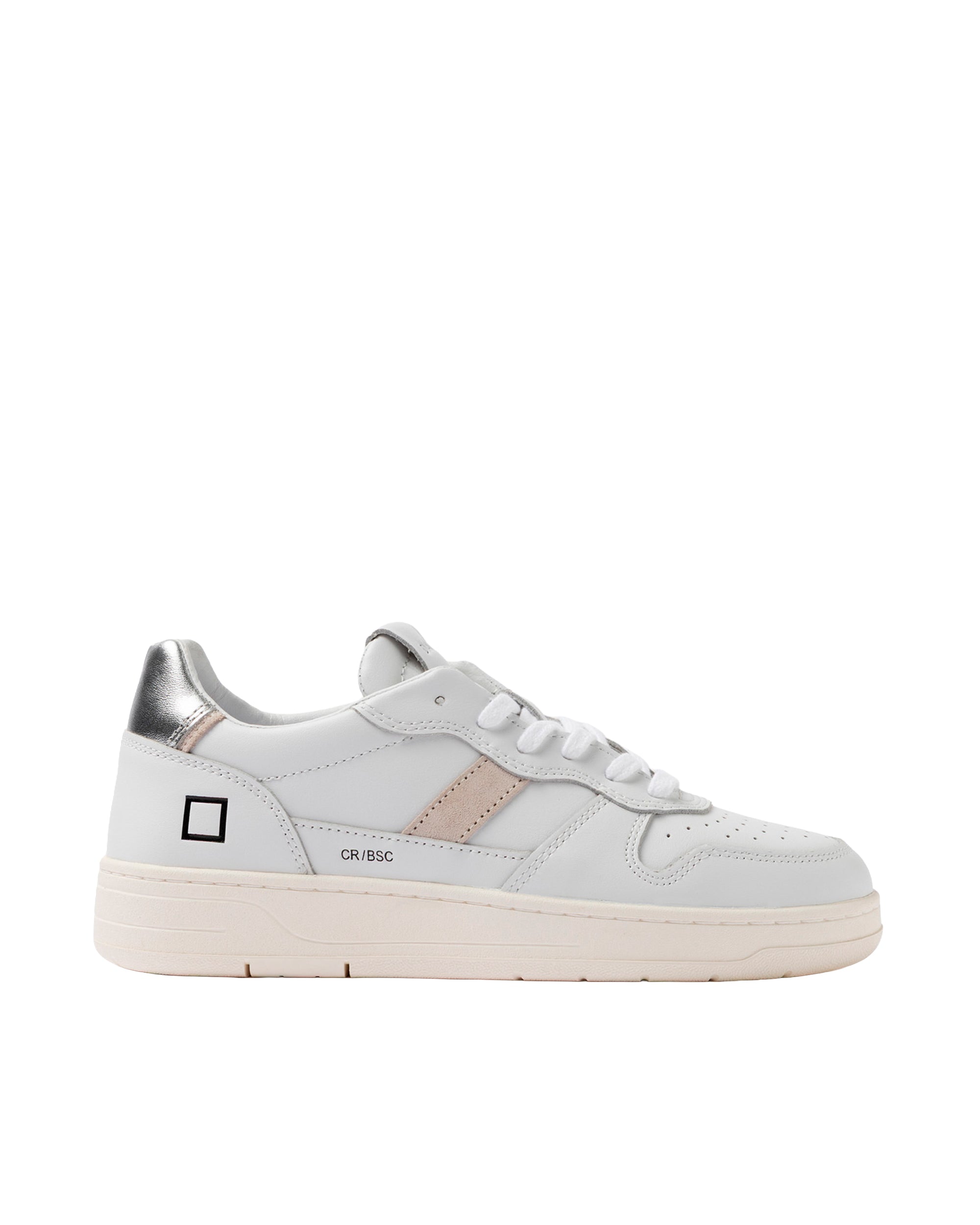 White and Silver Court 2.0 Basic Sneakers