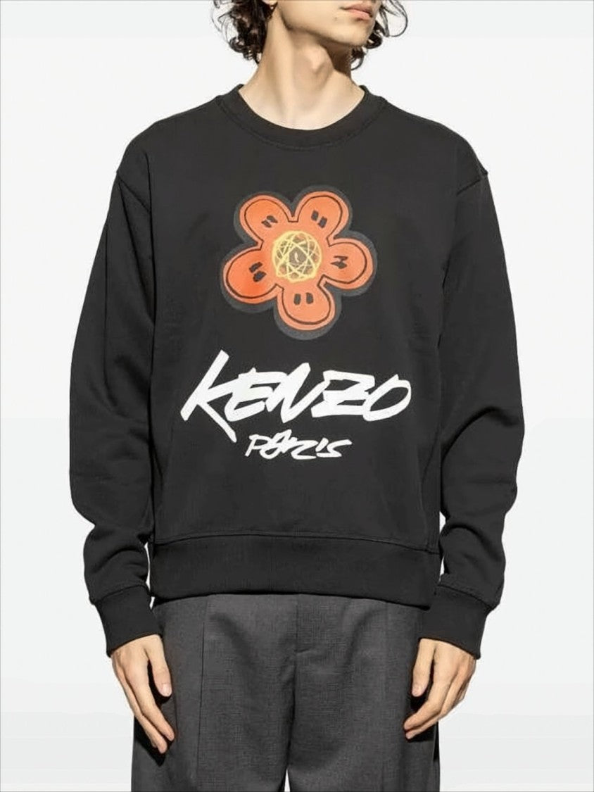 Relaxed Fit Long-Sleeve Sweatshirt With Graphic Design