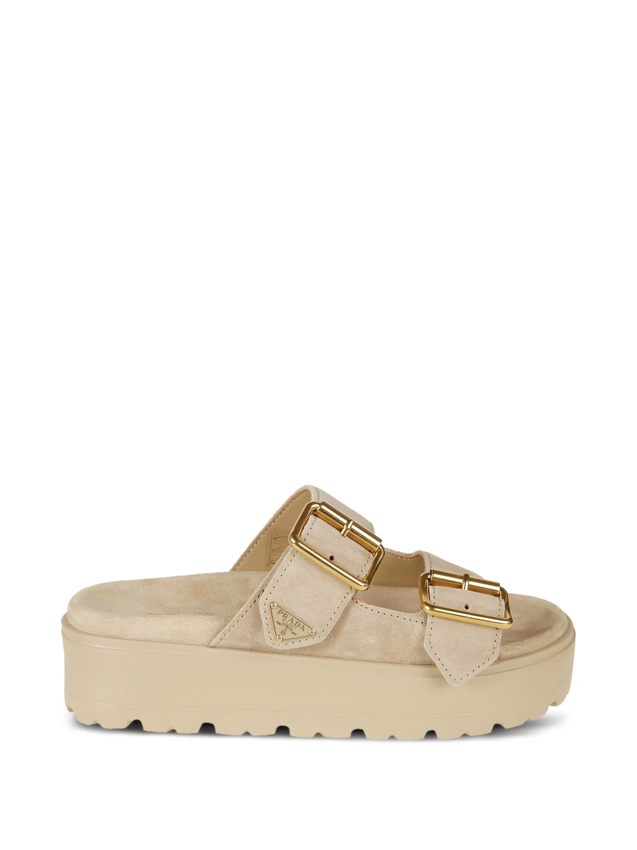Light Beige Fussbett Buckle Sandals