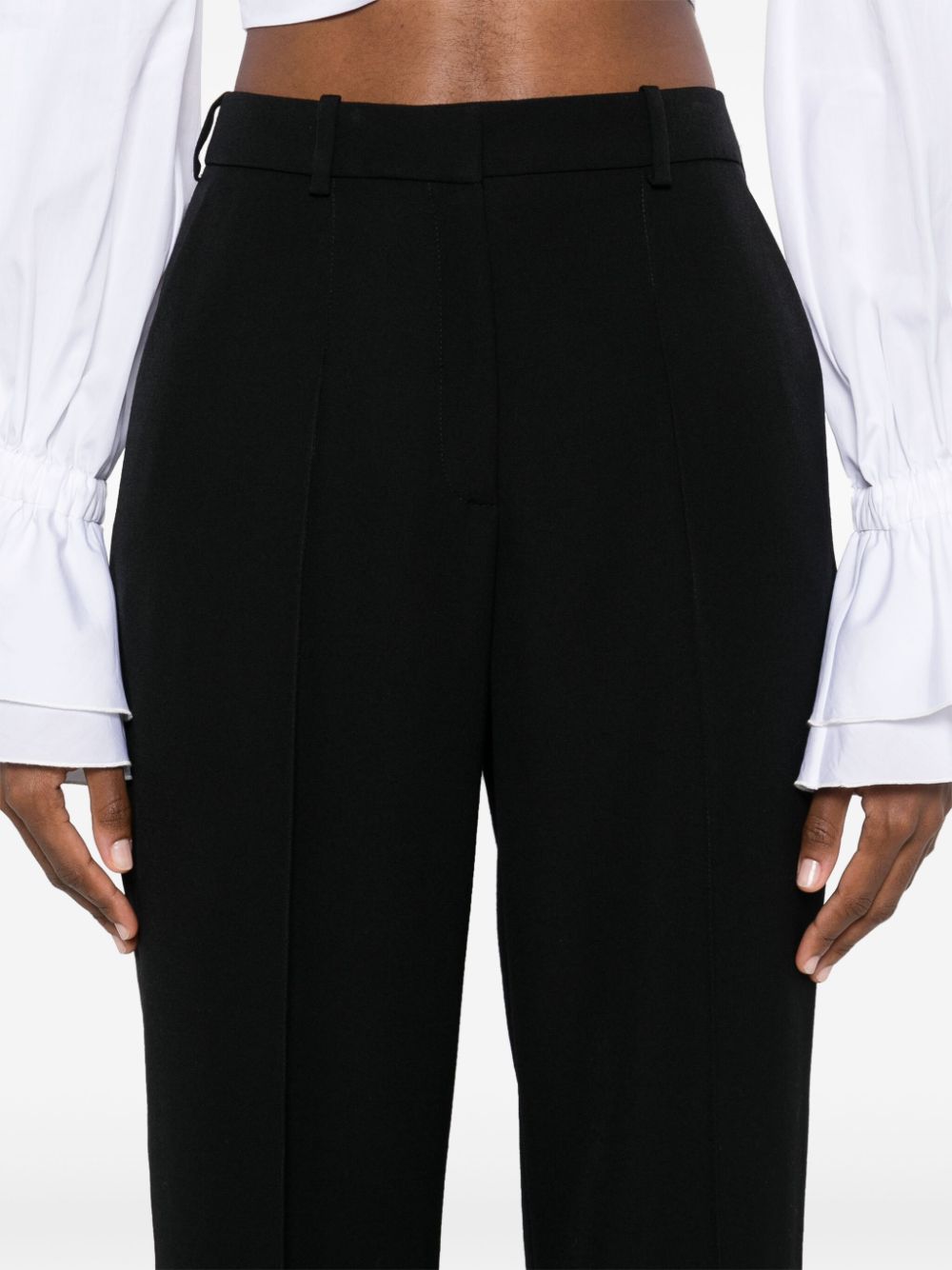 Wide-Leg Black Trousers