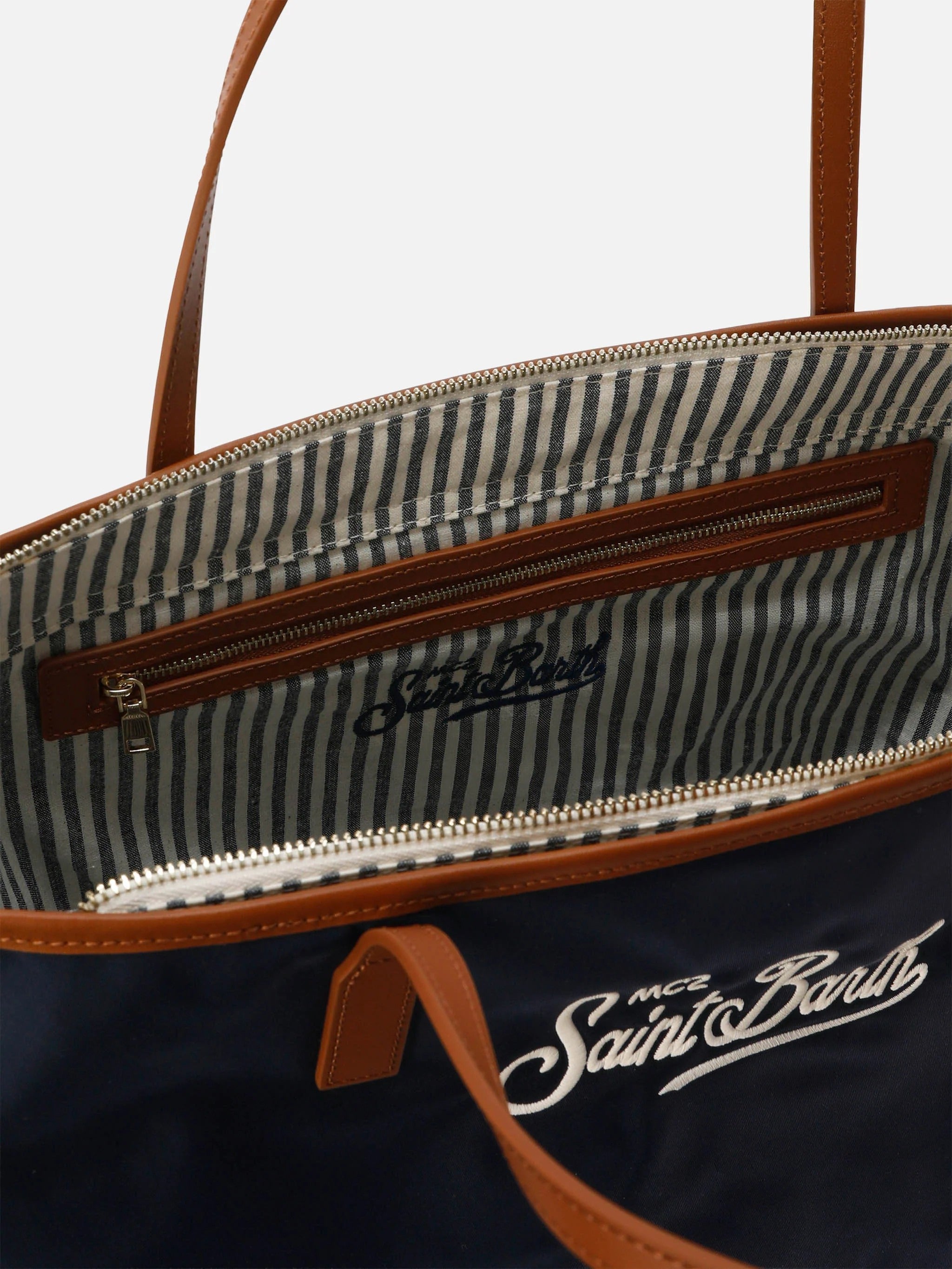 Spacious Foldable Tote Bag with Contrasting Handles