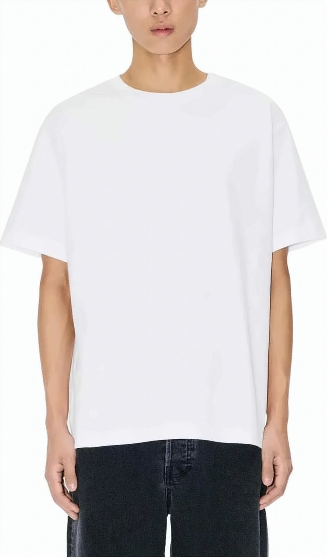 Boxy-Cut White T-Shirt